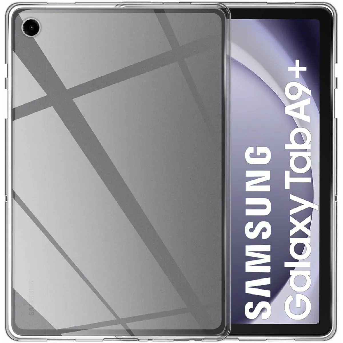 Xeptio Coque En Polyuréthane Pour Samsung Galaxy Tab A9+ - 11 Pouces - Transparent