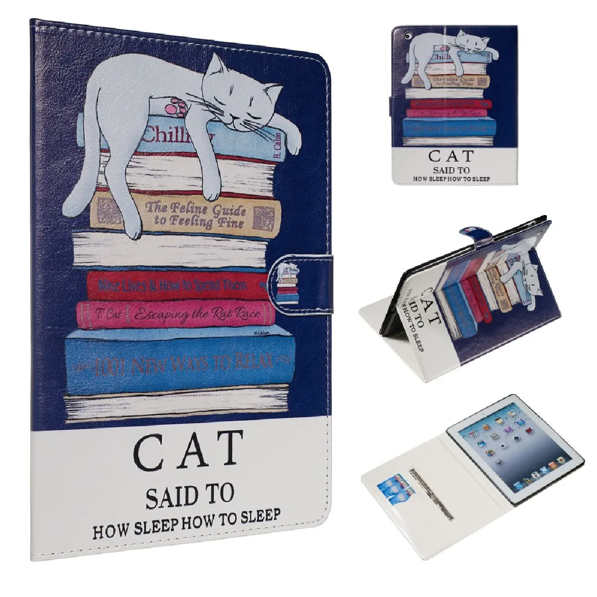 Générique Housse Portefeuille Pour Apple Ipad 2/3/4