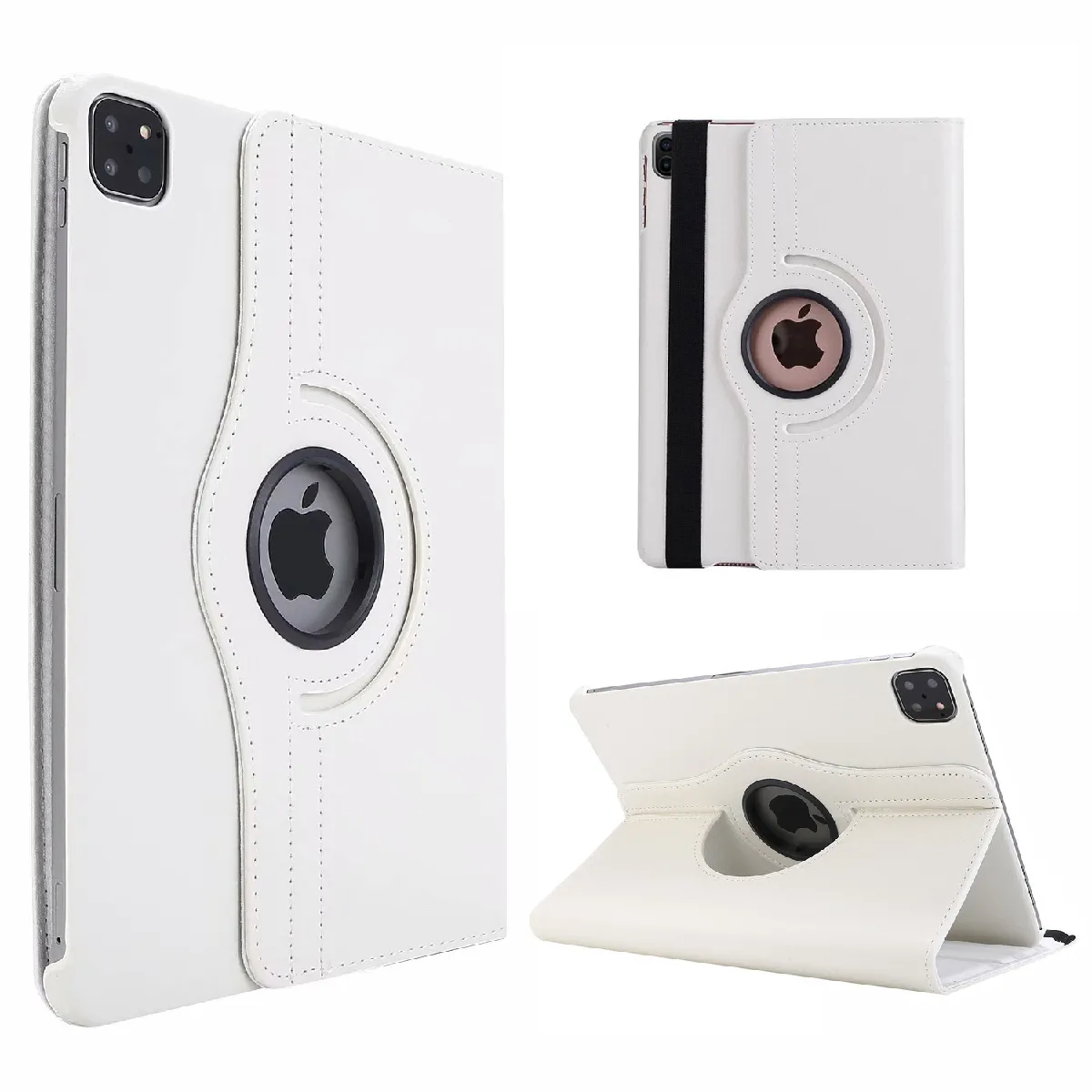 Xeptio Blanc Housse Tablette En Similicuir Étui Rotatif Pour Apple Ipad Pro 11 2024
