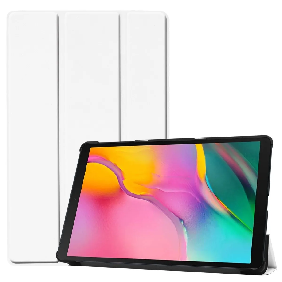 Générique Blanc Étui Tablette En Polyuréthane Pour Samsung Galaxy Tab A 10.1 2019