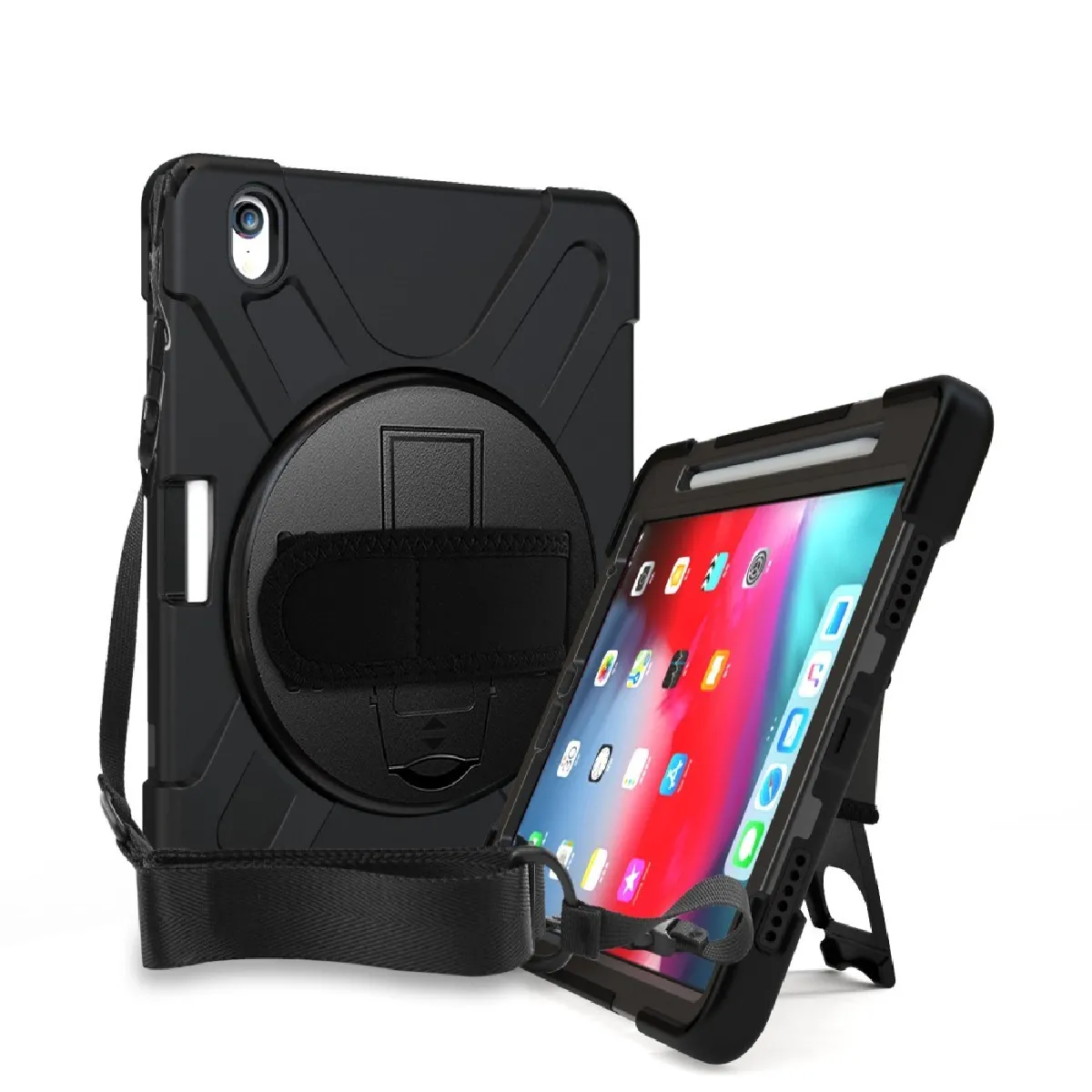 Générique Noir Coque X Pivotant Pour Apple Ipad Pro 11 Pouces (2018)