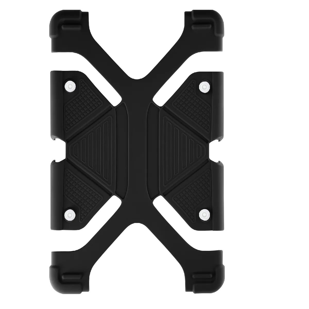 Avizar Noir Coque Pour Tablette 7.9 À 9 Pouces Universel Bumper Silicone Gel Mode Support
