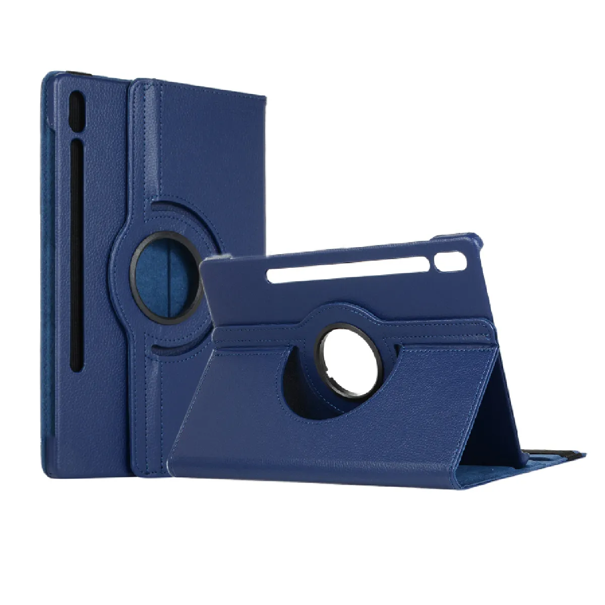 Xeptio Bleu Étui Tablette En Similicuir Rotatif 360° Pour Samsung Galaxy Tab S9+ - Marine