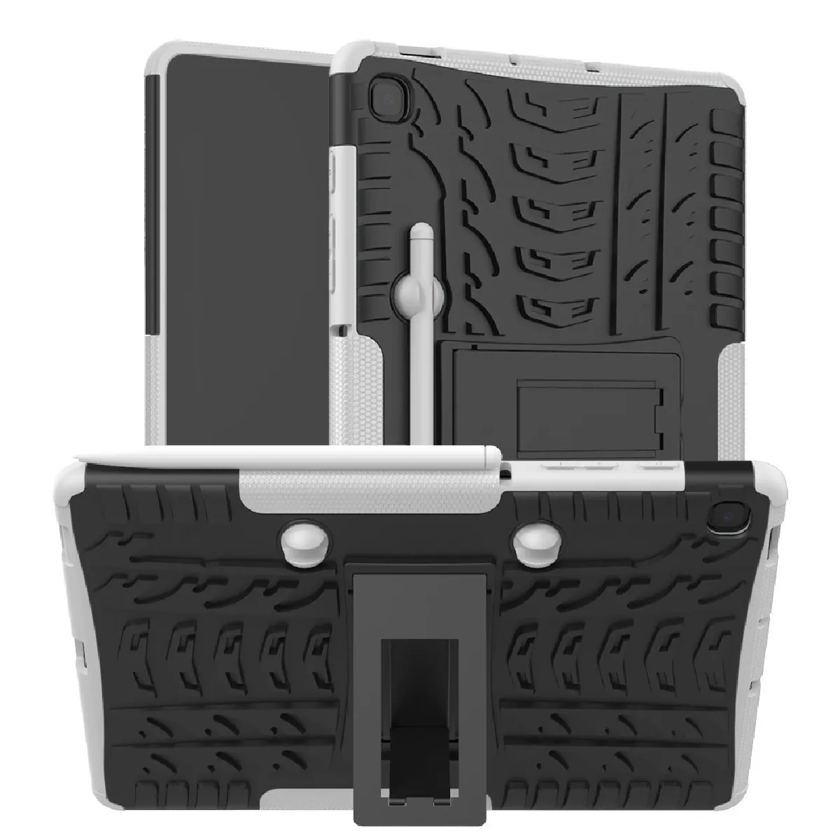 Générique Blanc Coque Antidérapante Avec Béquille Pour Samsung Galaxy Tab S6 Lite