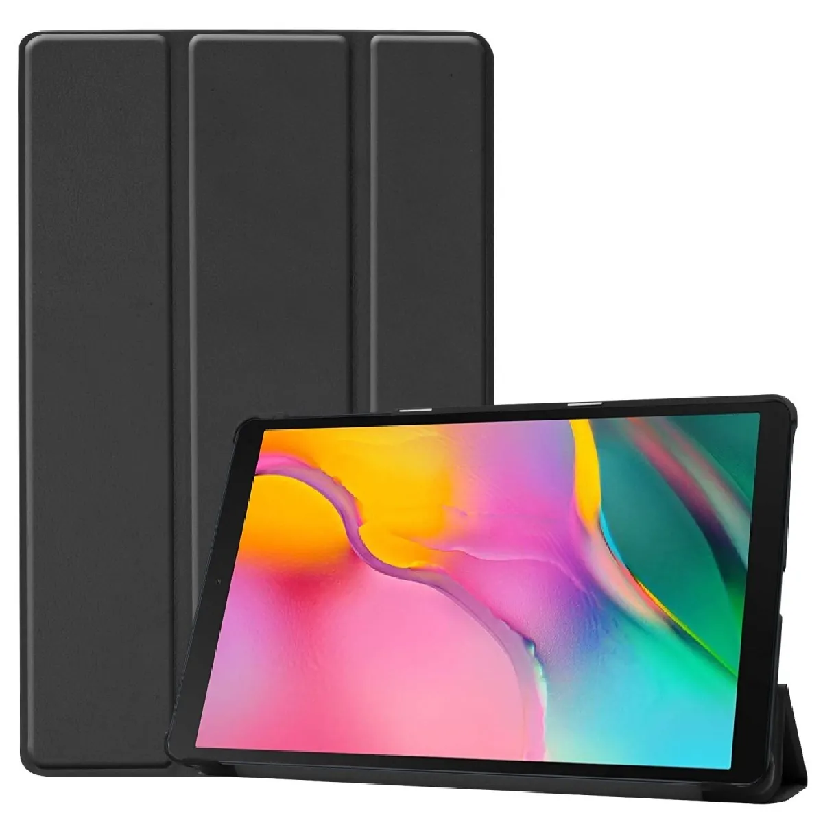 Générique Noir Étui En Polyuréthane Pour Samsung Galaxy Tab A 10.1 2019