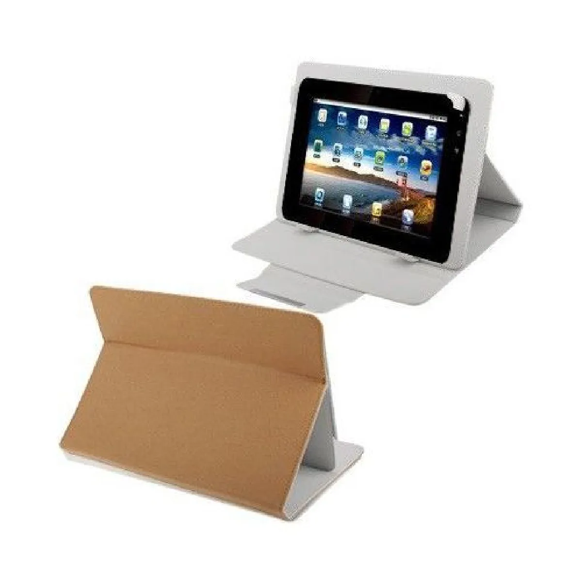 Yonis Marron Housse Tablette En Similicuir Pour Tablette 10 Pouces - 10,1 Pouces