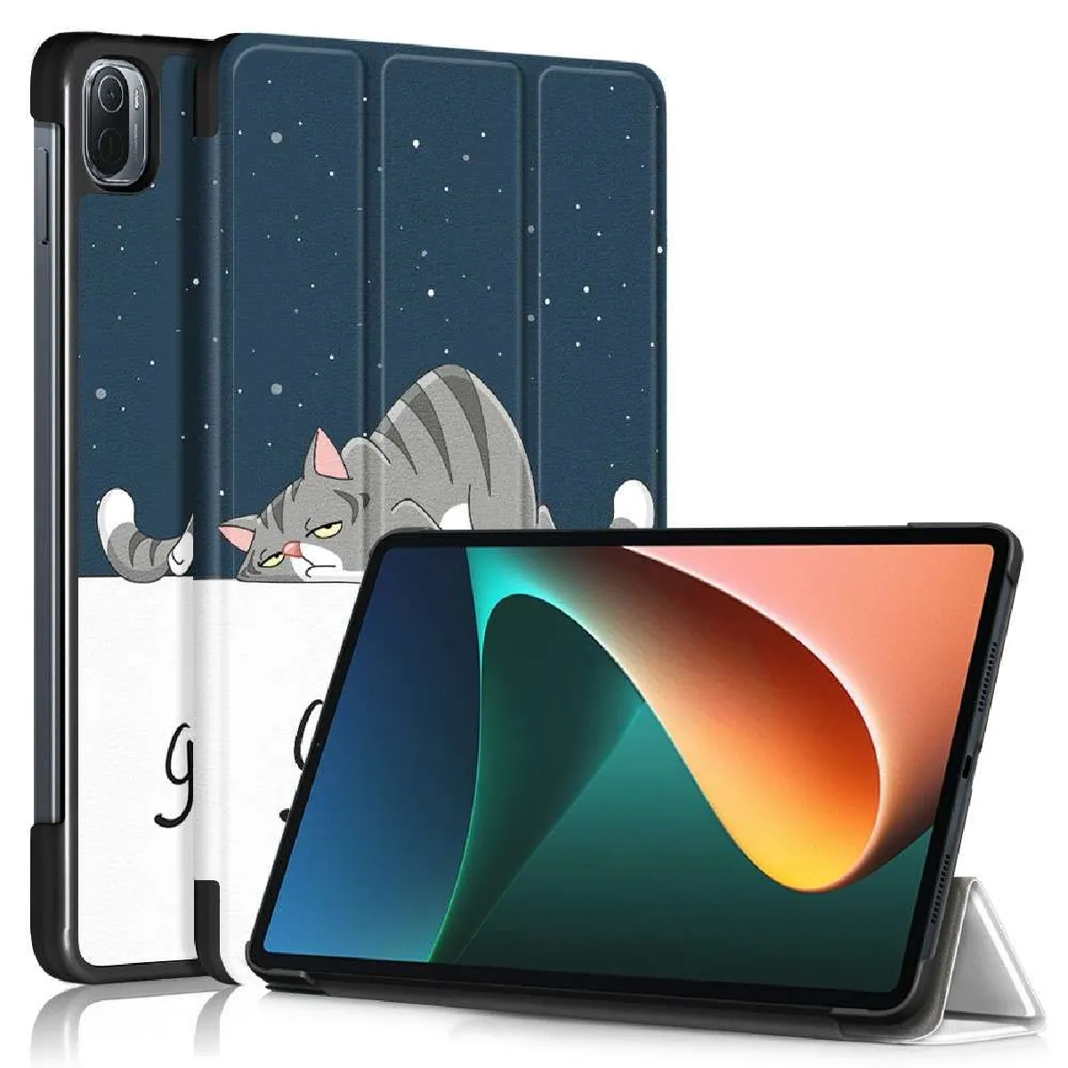 Htdmobiles Housse Tablette En Simili-Cuir Good Night Pour Xiaomi Pad 5 - 11 Pouces