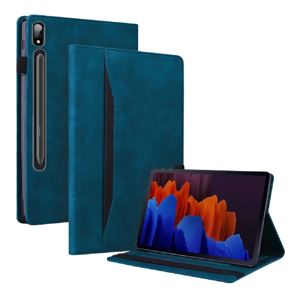 Générique Bleu Étui Tablette Antichoc Avec Support Pour Lenovo Tab P12 Pro