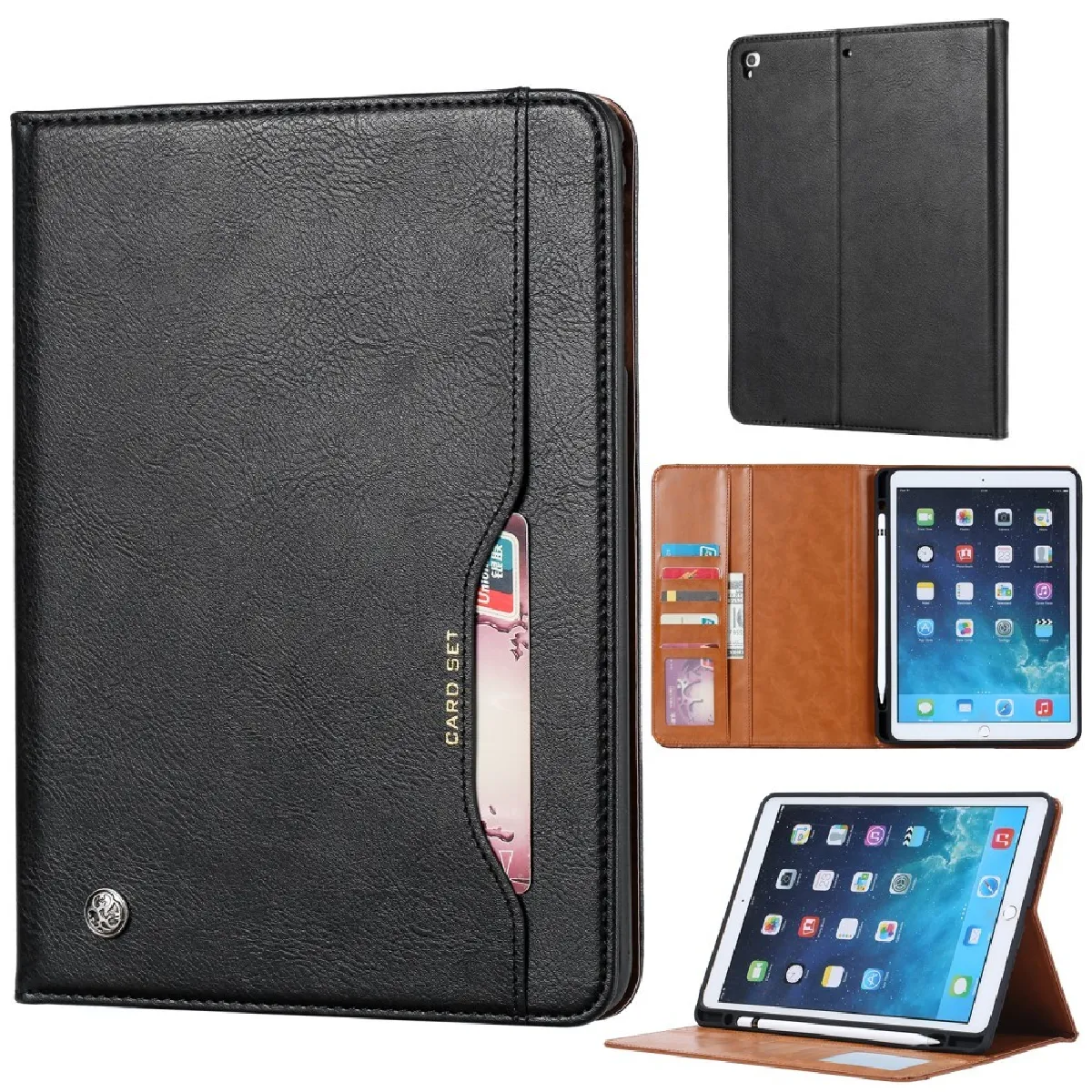 Générique Noir Étui Tablette Avec Fente Pour Stylet Pour Apple Ipad Mini (2019) - 7,9 Pouces