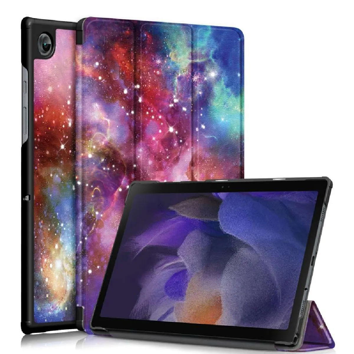 Htdmobiles Housse Simili-Cuir Pour Samsung Galaxy Tab A7 Lite - 8,7 Pouces - Ciel Étoilé