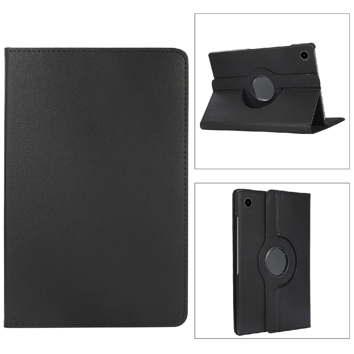 Xeptio Noir Étui Tablette Rotatif 360° Pour Samsung Galaxy Tab A9 2023
