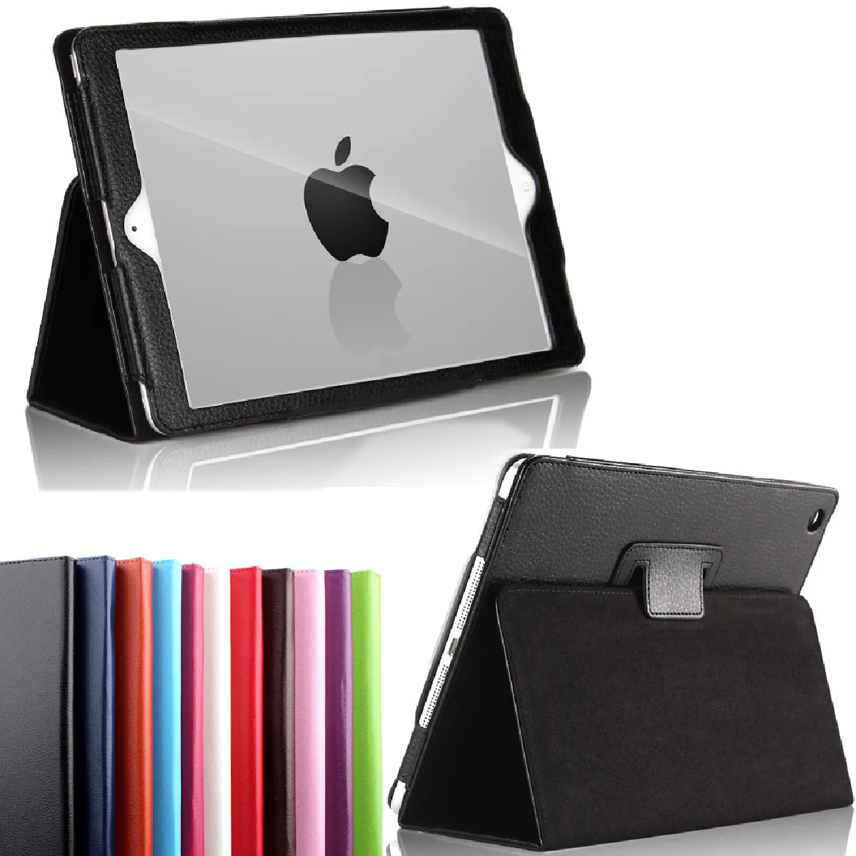 Xeptio Noir Housse De Tablette En Similicuir Pour Apple Ipad 9.7