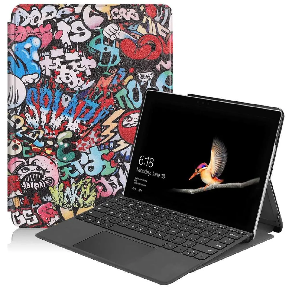 Htdmobiles Housse Tablette En Simili-Cuir Pour Microsoft Surface Go 1 - 10,5 Pouces