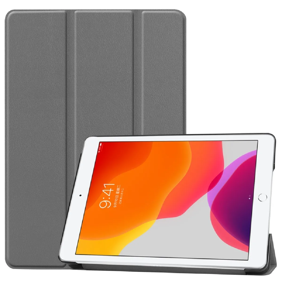 Générique Gris Étui Tablette Avec Support Tri-Pliure Pour Apple Ipad 10.2 (2019)