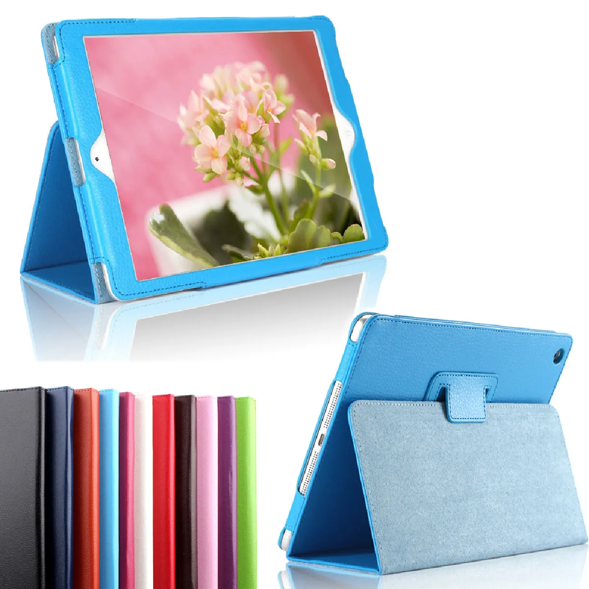 Xeptio Bleu Étui Tablette En Similicuir Pour Apple Ipad 9.7