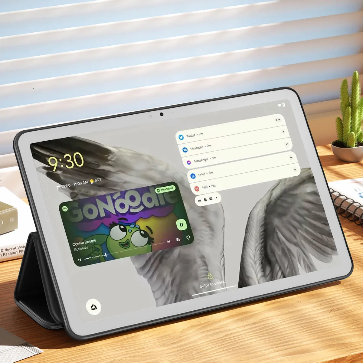 Housse Google Pixel Tablet 2023 - Coque Étui Veille Auto PU Bleu Foncé - EbestStar