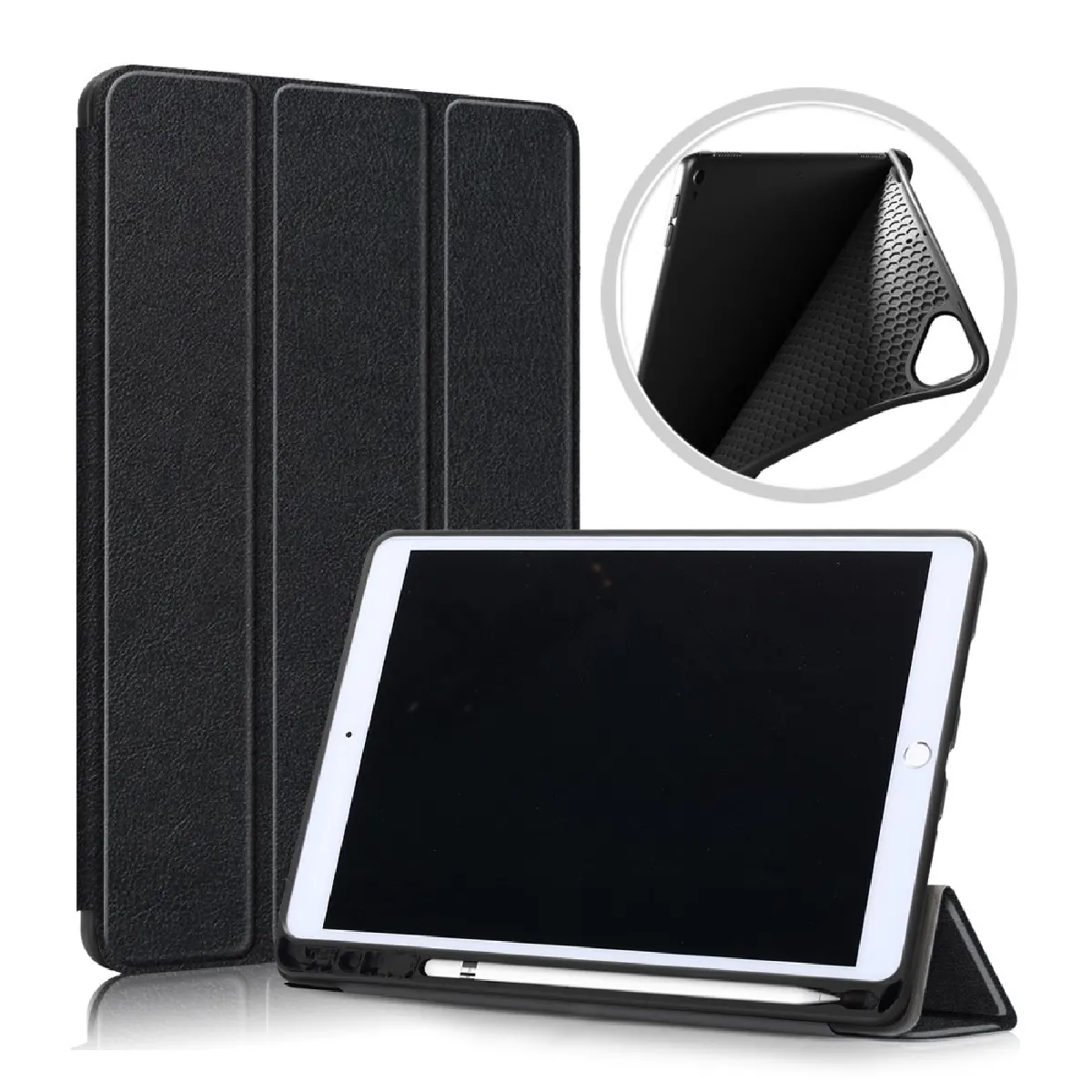 Générique Noir Étui Tablette Avec Support Et Porte-Stylet Pour Apple Ipad 10,2 (2019)