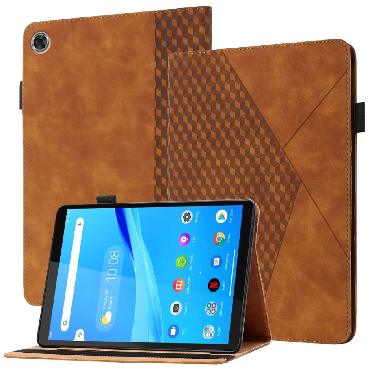 Générique Marron Étui Tablette Pour Lenovo Tab M8 (Fhd)