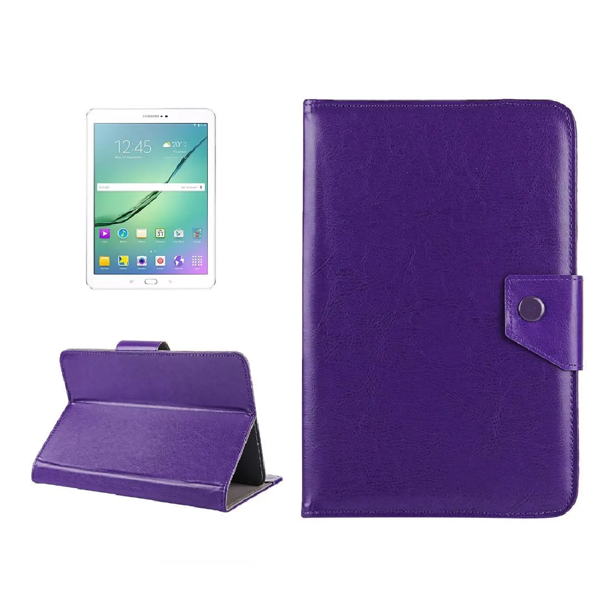 Yonis Violet Étui Tablette En Similicuir - 12,2 Pouces