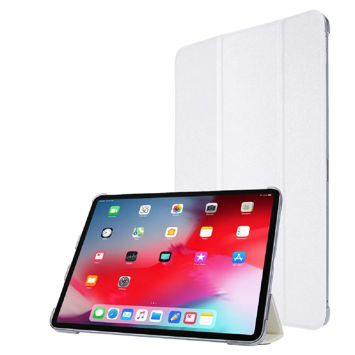 Générique Blanc Étui Tablette Avec Support Pliable Pour Apple Ipad Pro 11 Pouces (2020)