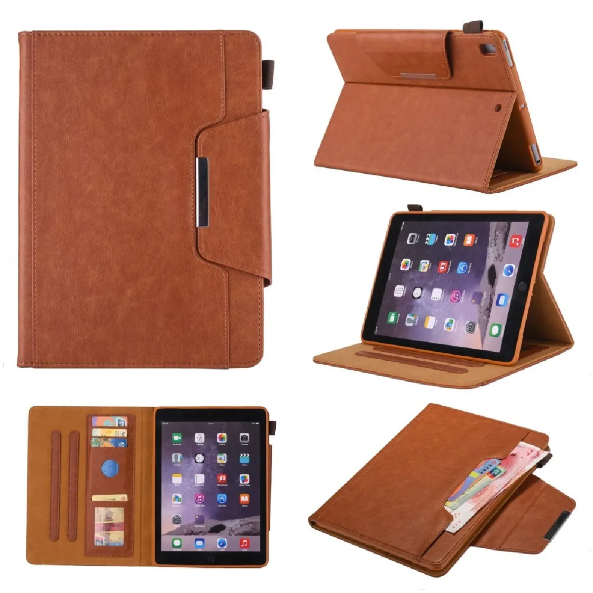 Générique Marron Étui Tablette Avec Support Et Fente Pour Stylet Pour Apple Ipad 10.2 (2019)