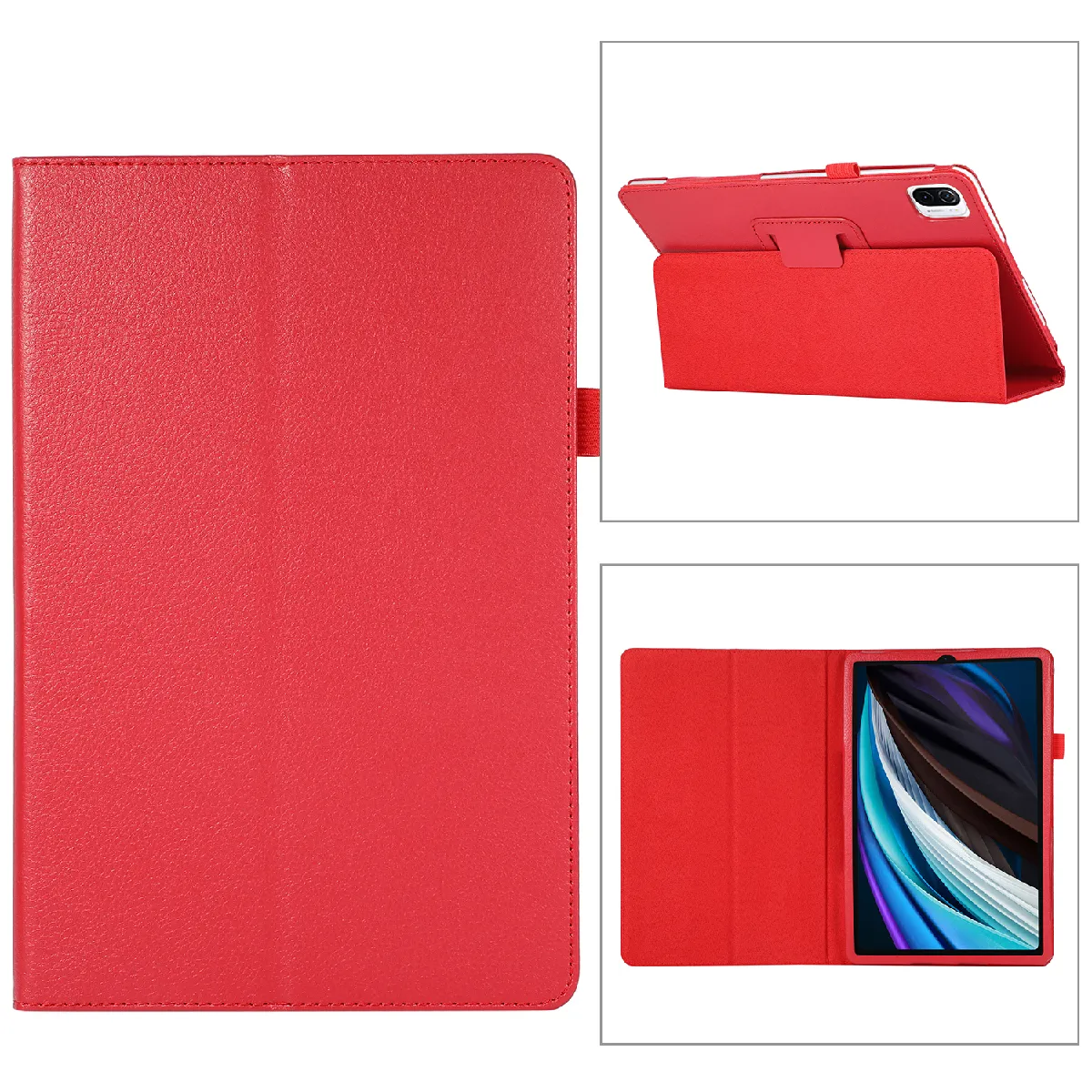 Xeptio Rouge Étui Tablette En Similicuir Ultra Slim Pour Xiaomi Pad 5