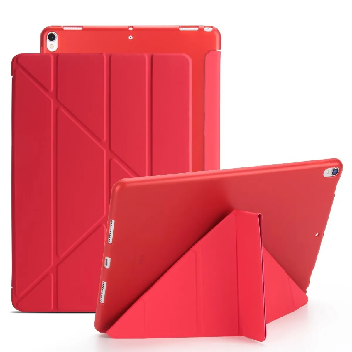 Générique Rouge Étui Tablette En Polyuréthane Pour Apple Ipad Air 10.5 (2019)