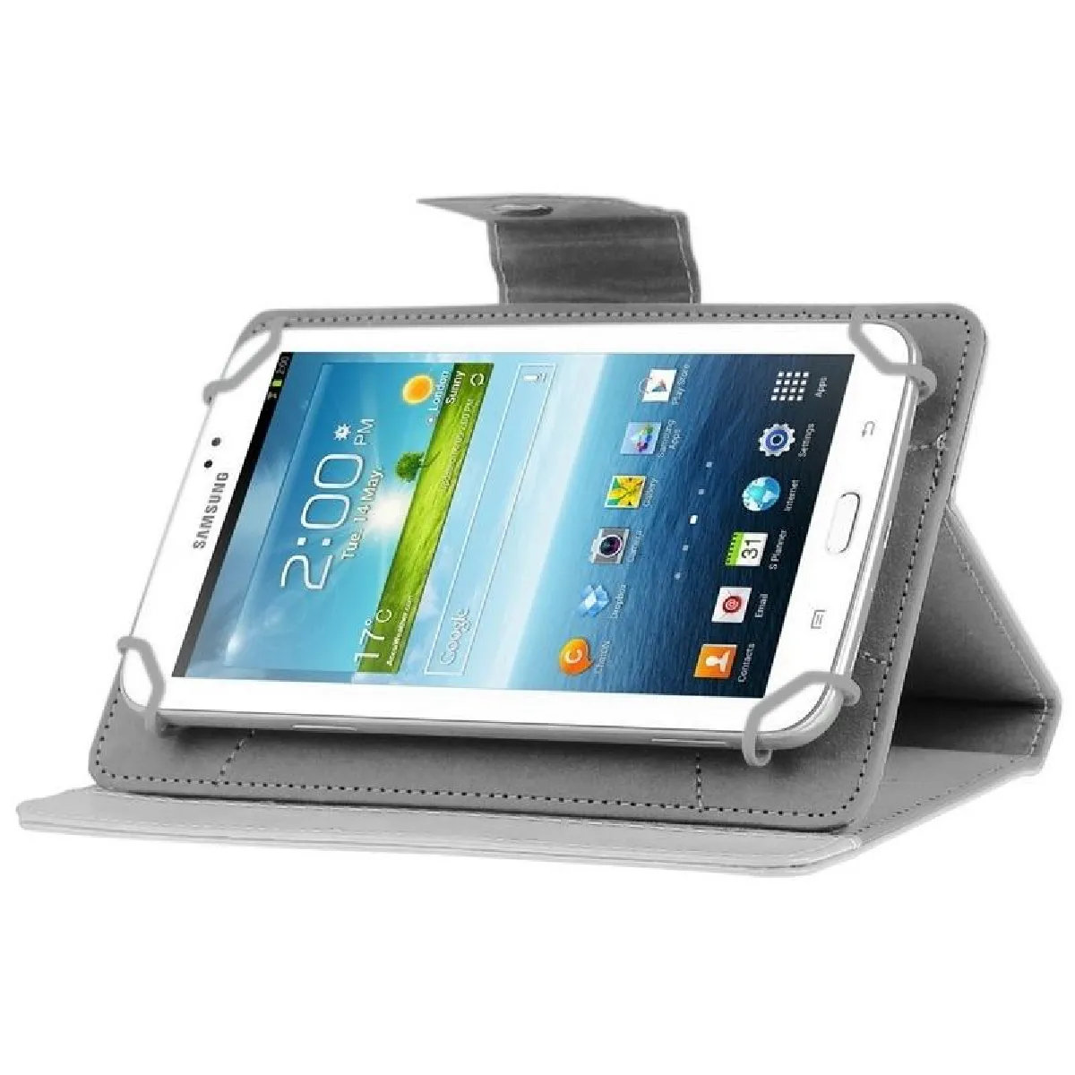 Yonis Violet Housse De Tablette En Similicuir Pour Samsung Tablette 8 Pouces