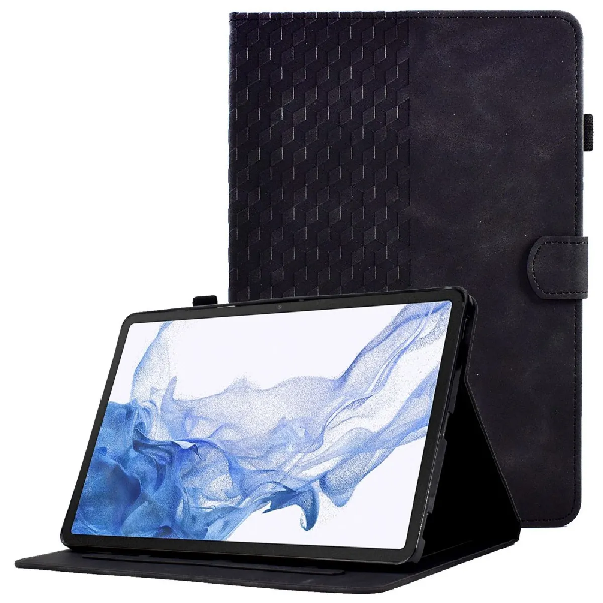 Générique Noir Étui Tablette Avec Support Et Porte-Cartes Pour Samsung Galaxy Tab S8