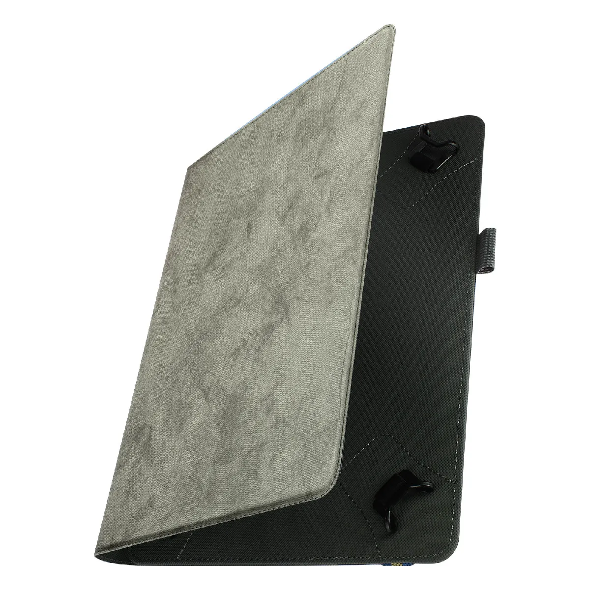Avizar Gris Étui Pour Tablette 10 Pouces Universel Simili Cuir Design Marbre Support Vidéo