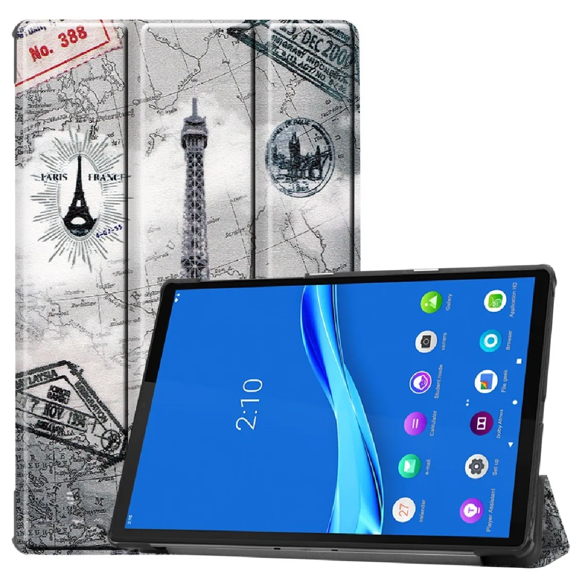 Générique Étui Tablette Avec Support Pliable Pour Lenovo Tab M10 Plus
