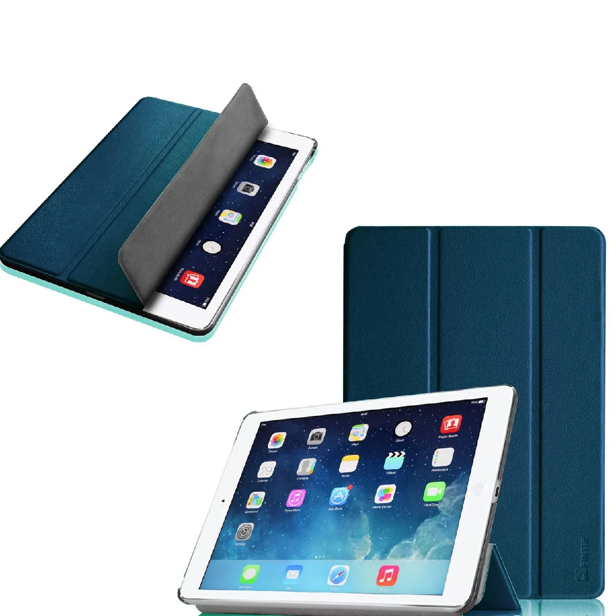 Xeptio Bleu Housse Tablette En Similicuir Pour Apple Ipad Air 2
