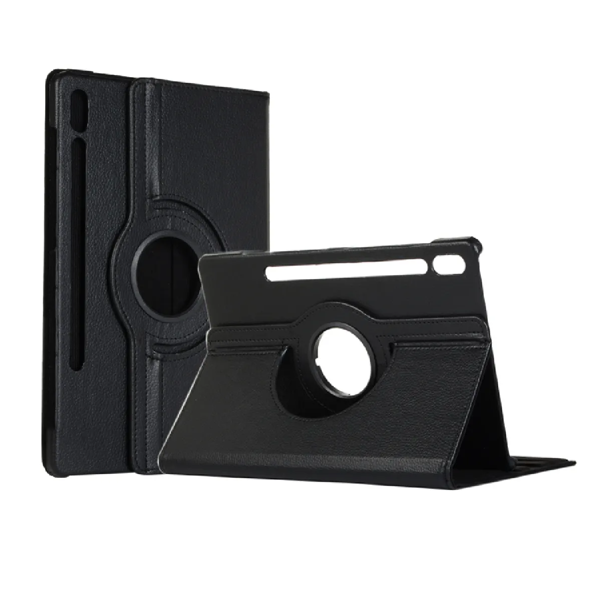 Xeptio Noir Housse Tablette Rotative En Similicuir Pour Samsung Galaxy Tab S9