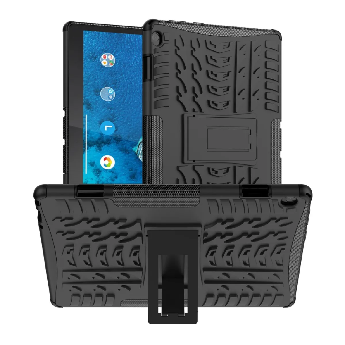 Générique Noir Coque Tablette Avec Béquille Pour Lenovo