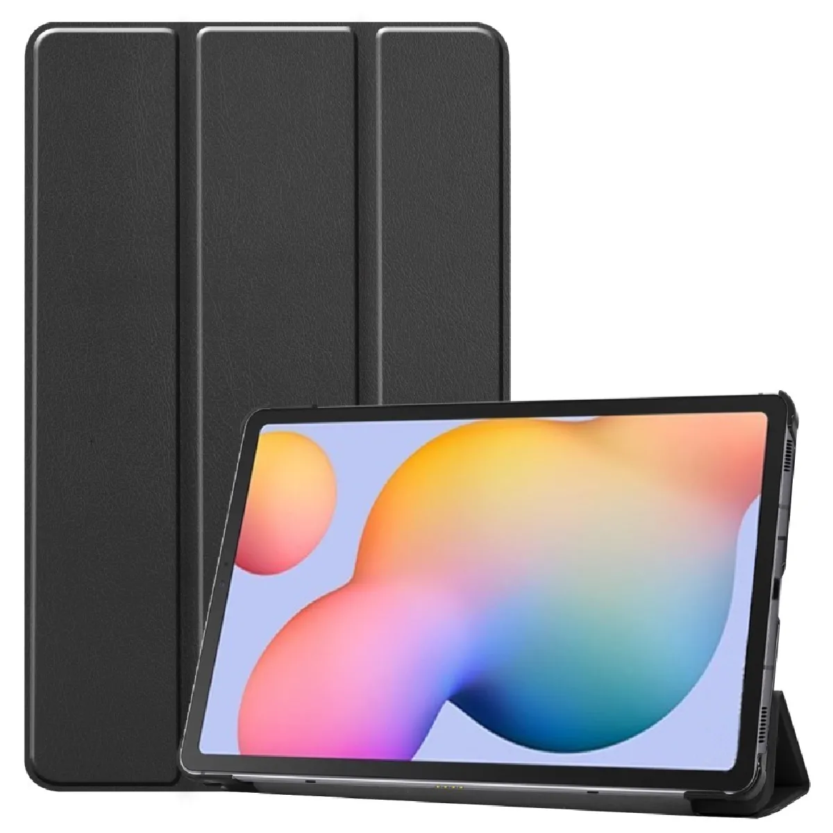 Générique Noir Étui À Support Tri-Pliable Pour Samsung Galaxy Tab S6 Lite 10.4