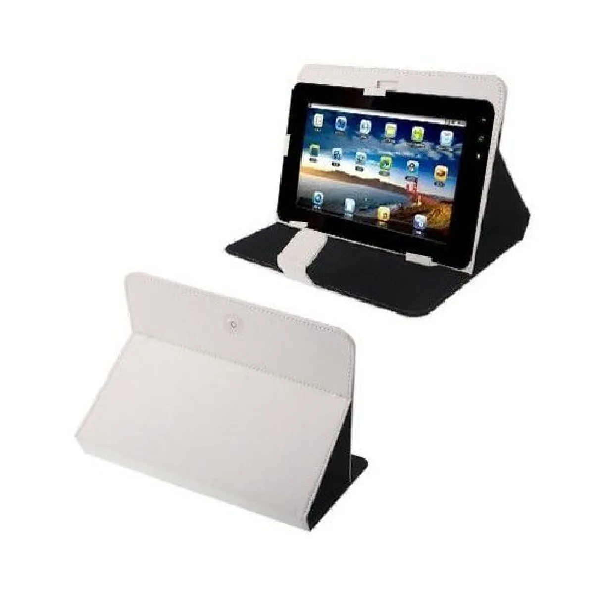 Yonis Blanc Housse Universelle Pour Tablette En Similicuir - 10,4 Pouces