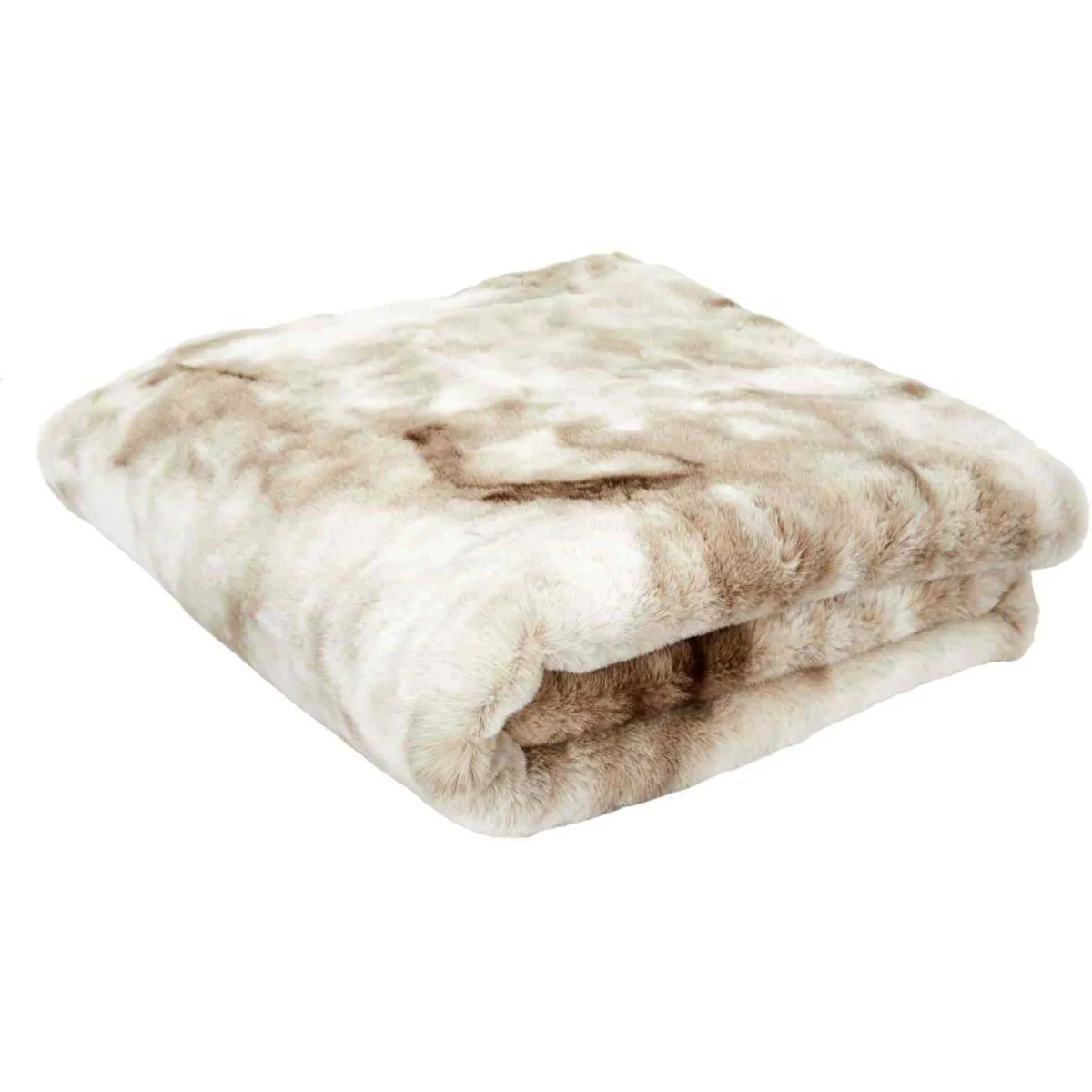 THE HOME DECO FACTORY Plaid OPULENCE - Blanc/marron