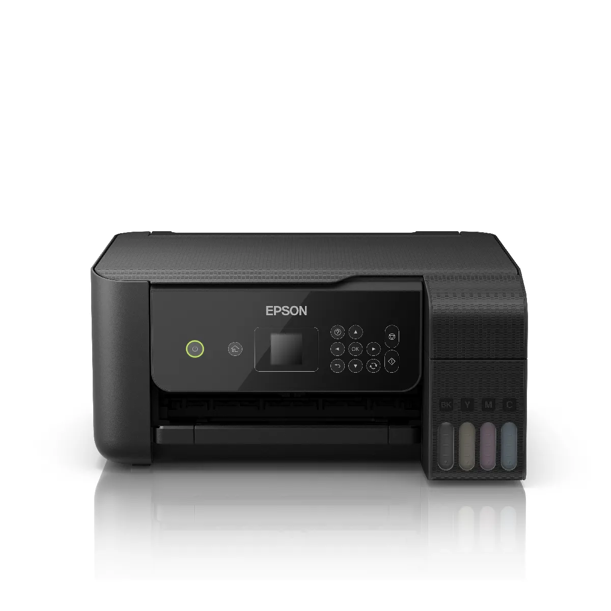 Epson Imprimante EcoTank ET 2720 avec réservoirs Multifonction 3 en 1: Imprimante / Scanner / Copieur A4 Jet d'encre couleur Wifi Direct Kit d'encre inclus Faible coût par page Ecran Compact