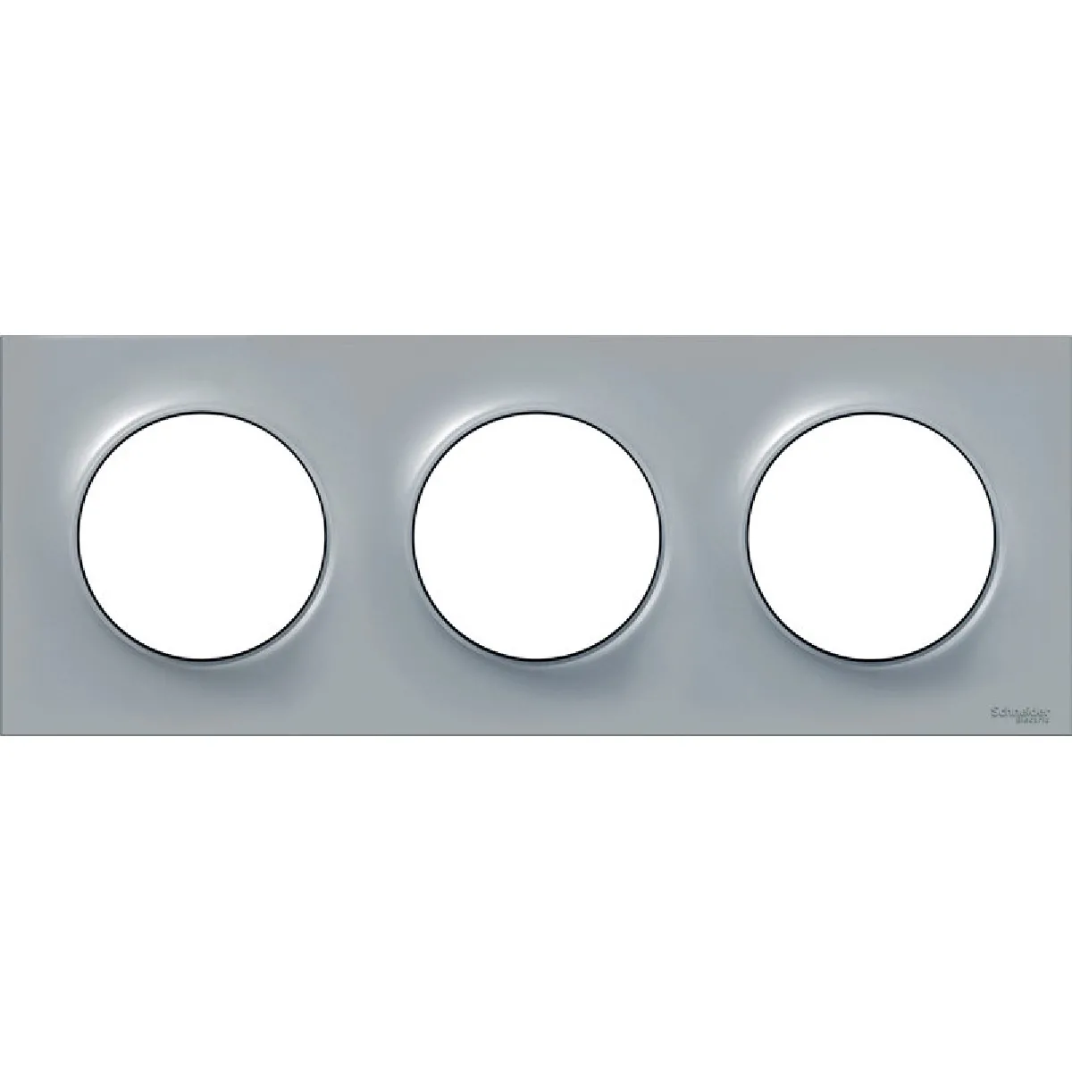 Schneider Electric Gris Plaque De Finition 3 Postes Horizontale/Verticale - Odace - Schneider - Image 3
