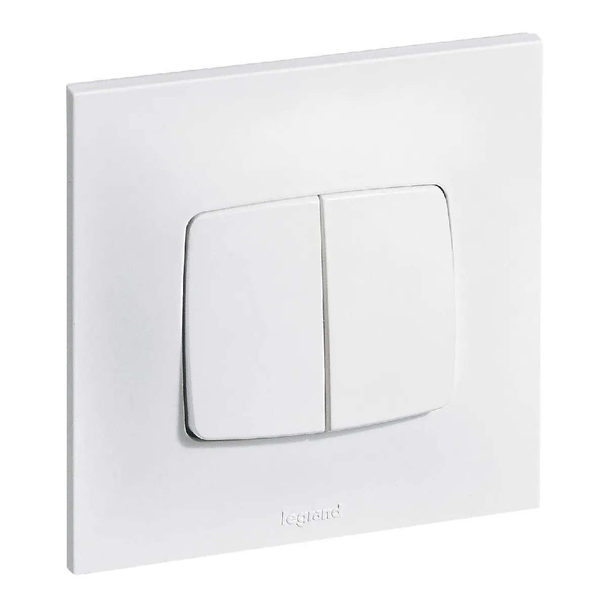 Legrand Blanc Double Bouton Poussoir 6A Complet - Neptune - Image 2