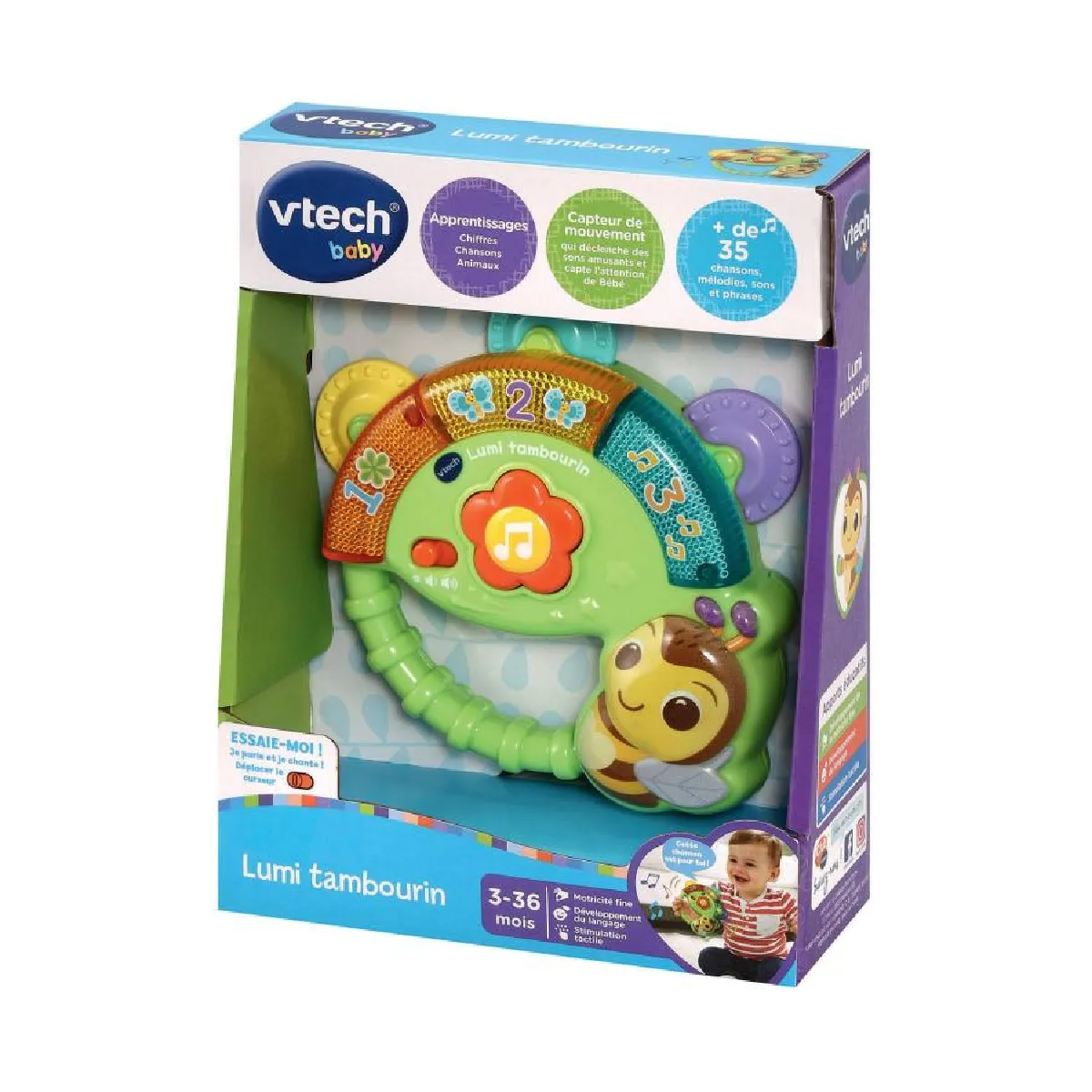 Jouet Lumi Tambourin Vtech - vue 2