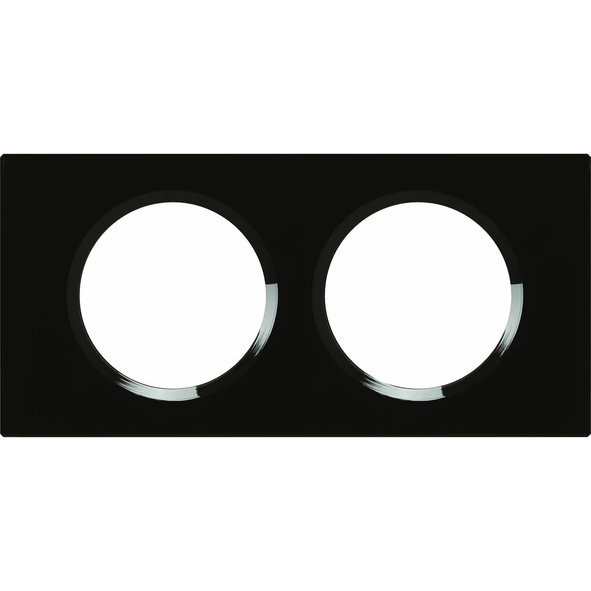 Legrand Noir Plaque Céliane 2 Postes - Verre