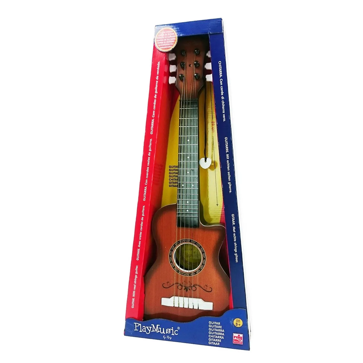 REIG Guitare Musicale Enfant 6 Cordes – Jouet Instrument Bois & Plastique Dès 3 Ans