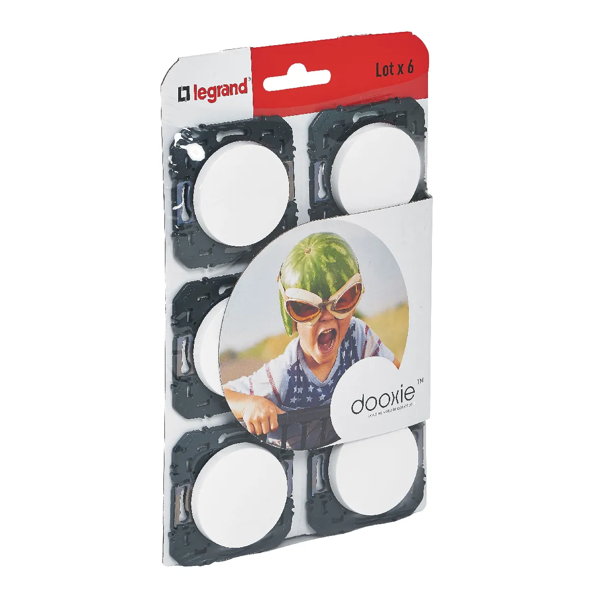 LEGRAND - Dooxie - Lot de 6 interrupteurs va-et-vient 10A - Blanc - Image 3