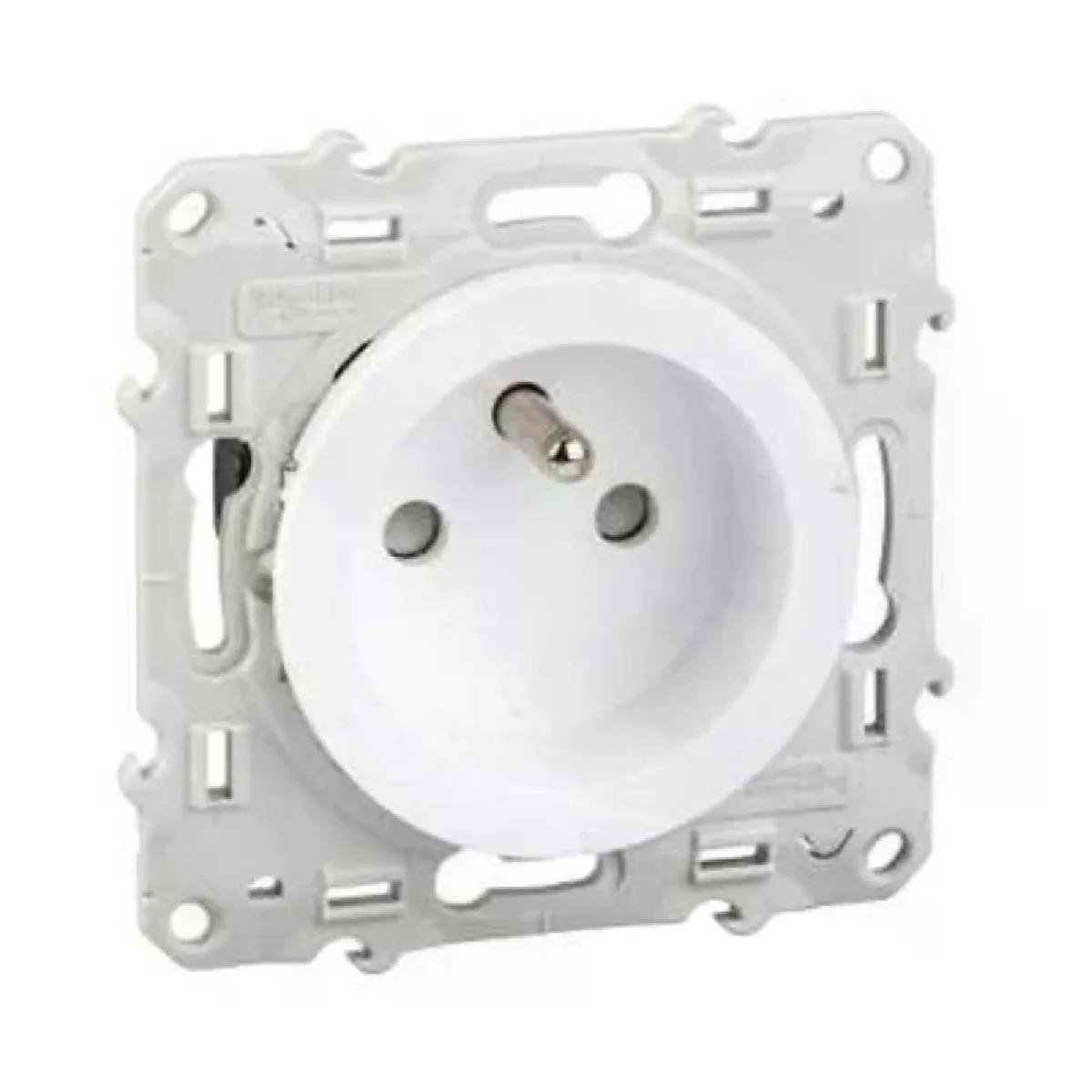 Schneider Electric Prise 2P+T Odace Aluminium