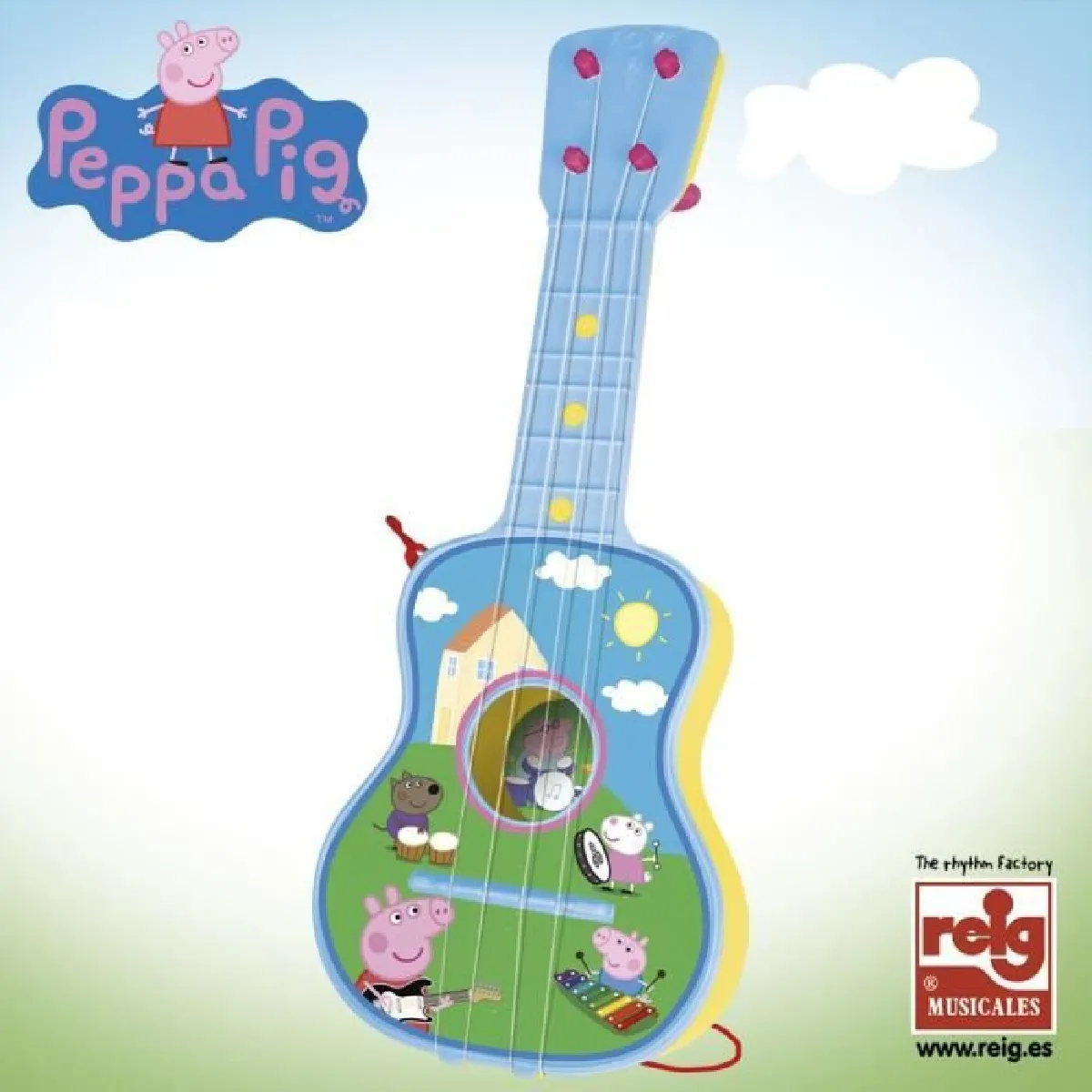 GENERIQUE - Guitare Enfant Peppa Pig - 4 Cordes - Image 2