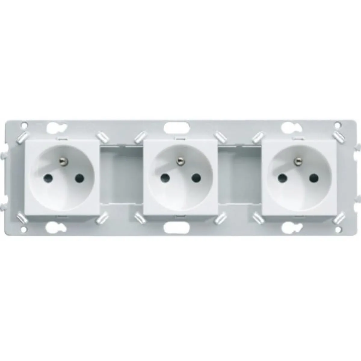 Hager Blanc Triple Prise De Courant 2P+T Essensya - Image 3