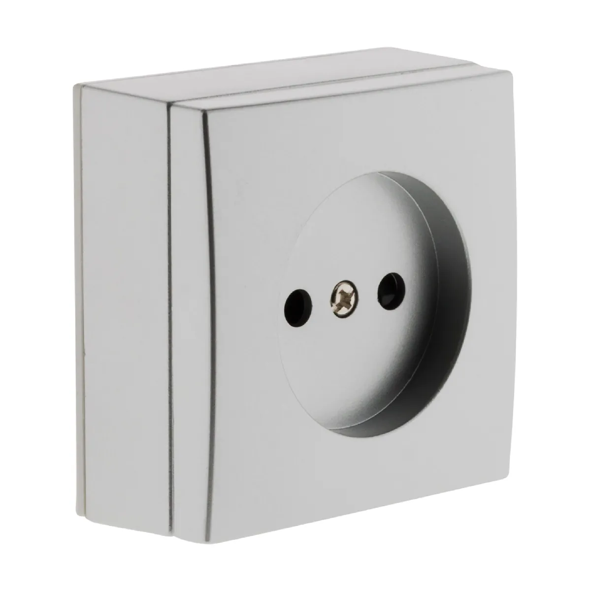 Bel'vue Gris Zenitech - Prise 2P 10A En Saillie - Chrome - Image 2