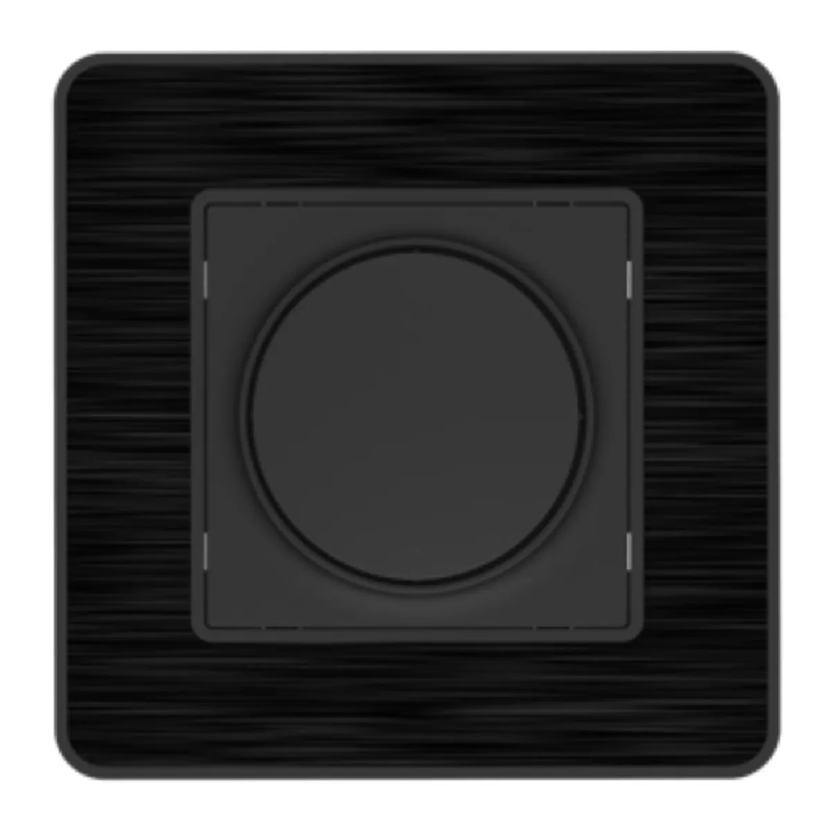 Non Communiqué Noir Zenitech - Variateur Rotatif Complet Compatible Led 16A - Métal Brossé - Kouro - Image 3