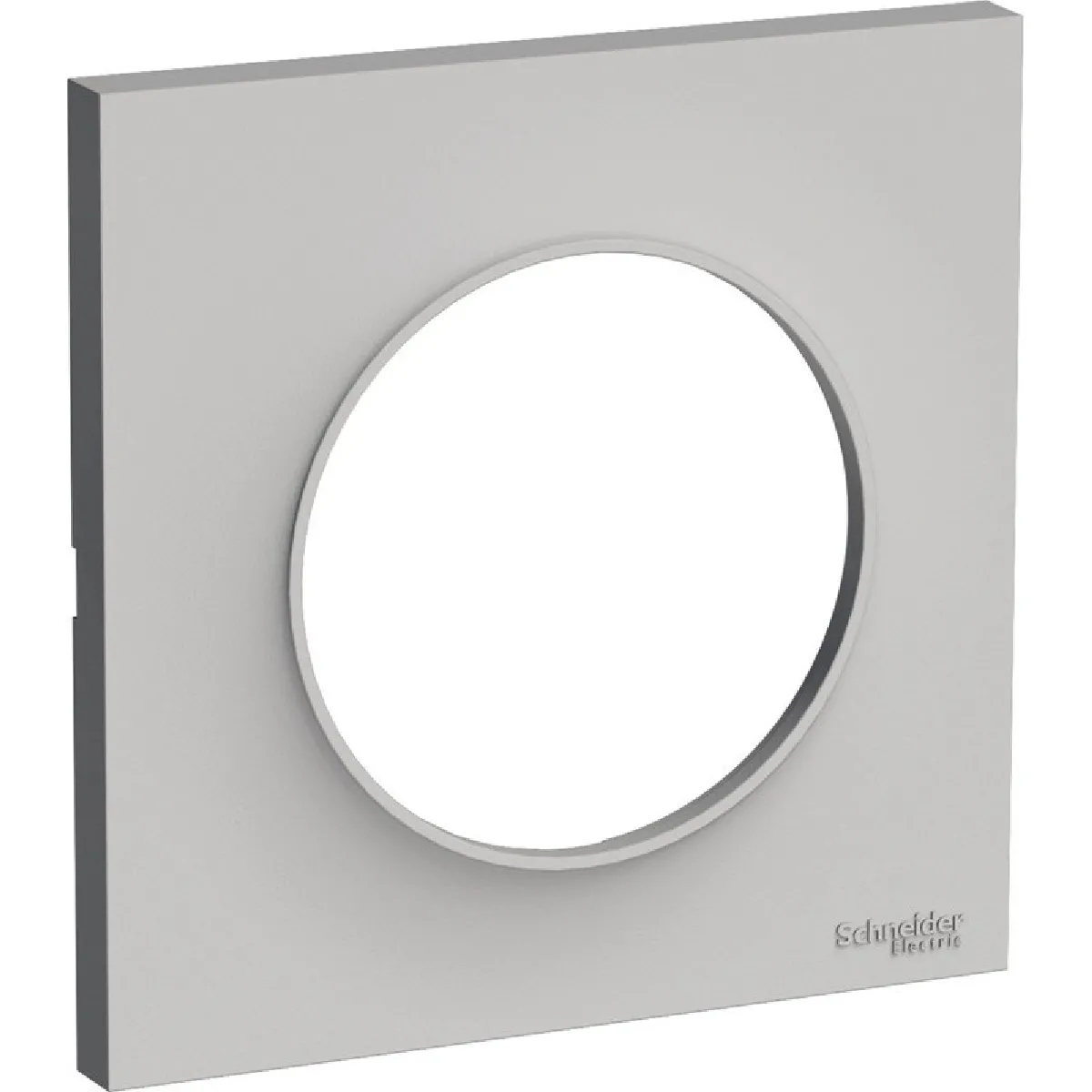 Schneider Electric Plaque de finition 1 poste Aluminium - vue 2